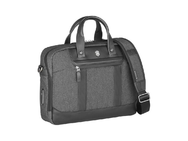 Портфель VICTORINOX Architecture Urban2 15 Briefcase 15'', серый, полиэстер/кожа, 42x13x31 см, 16 л