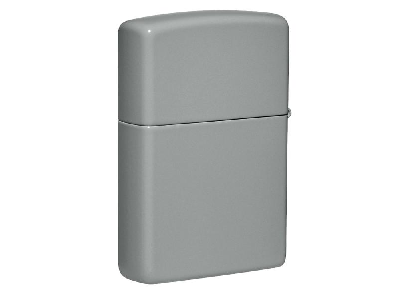 Зажигалка ZIPPO Classic с покрытием Flat Grey, латунь/сталь, серая, глянцевая, 38x13x57 мм