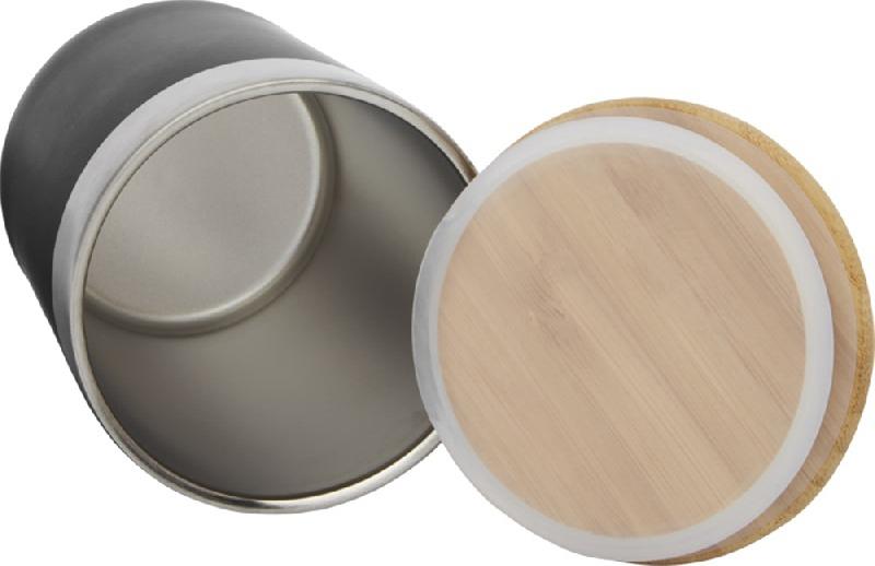 Lagan Кружка с медной вакуумной изоляцией объемом 300 мл и бамбуковой крышкой, черный