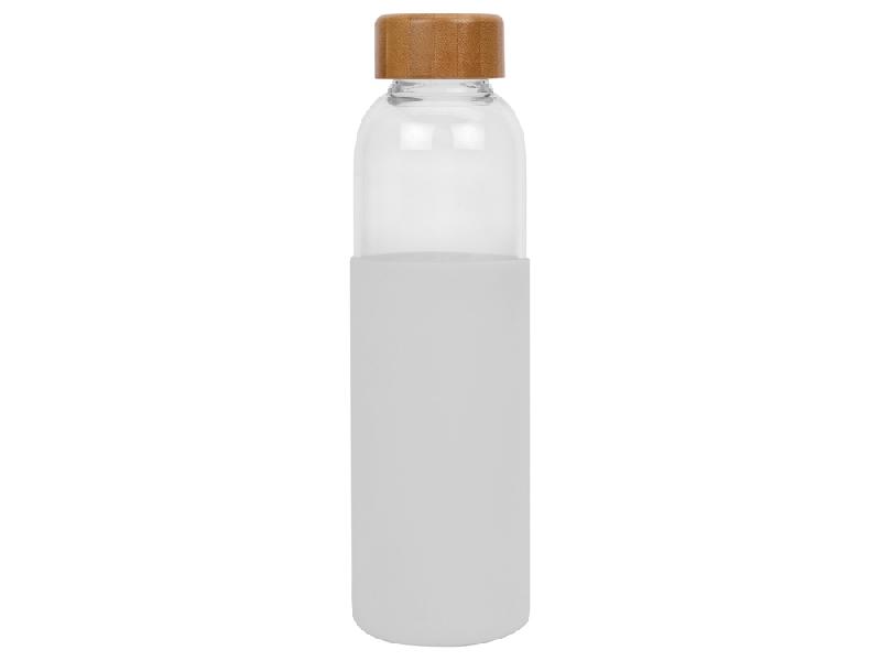 Бутылка для воды стеклянная Refine, в чехле, 550 мл, белый (P)