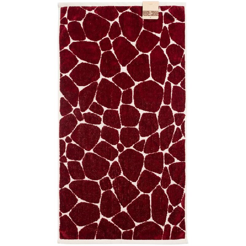 Полотенце Giraffe, малое, бежевое с бордовым 50х90 см