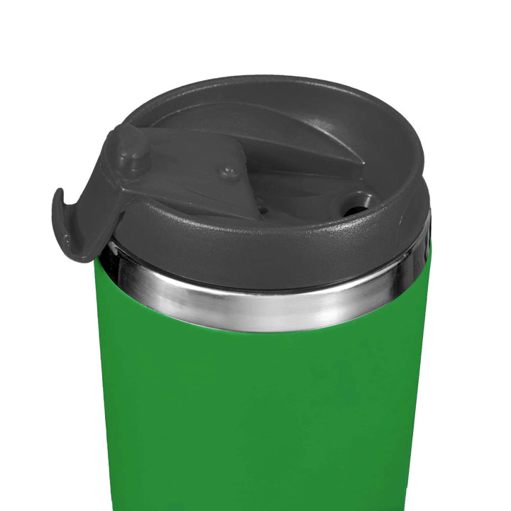 Термокружка KOMO SOFT 420мл. Зеленая с черной крышкой 6061.02
