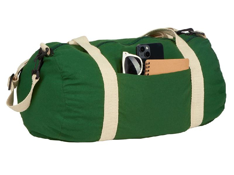 Хлопковая сумка Barrel Duffel, зеленый/бежевый