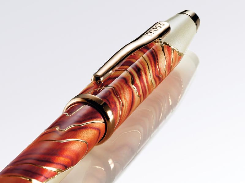 Шариковая ручка Cross Wanderlust Antelope Canyon, белый, оранжевый