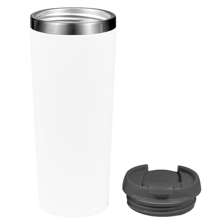 Термокружка KOMO WHITE 420мл. Белая с черной крышкой 6062.08