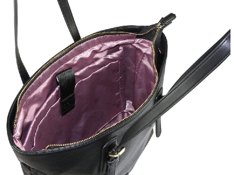 Сумка-тоут женская BUGATTI Passione 15'', чёрная, полиуретан, 47х13х32,5 см