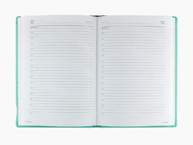 Ежедневник недатированный А5 Velvet, зефирный мятный