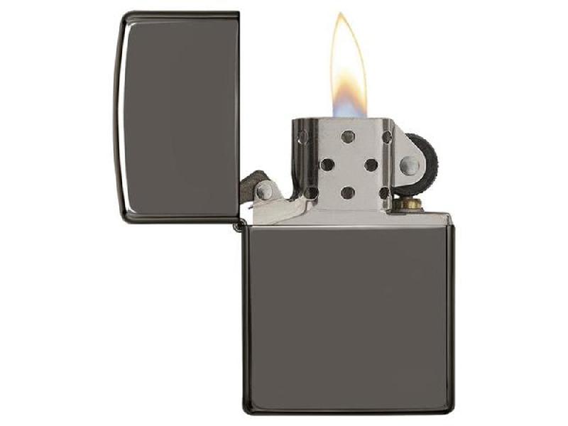 Зажигалка ZIPPO Classic с покрытием Black Ice, латунь/сталь, чёрная, глянцевая, 38x13x57 мм