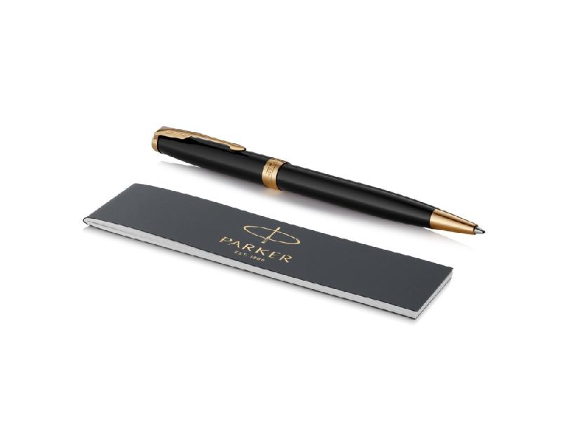 Ручка шариковая Parker Sonnet Core Black Lacquer GT, черный/золотистый