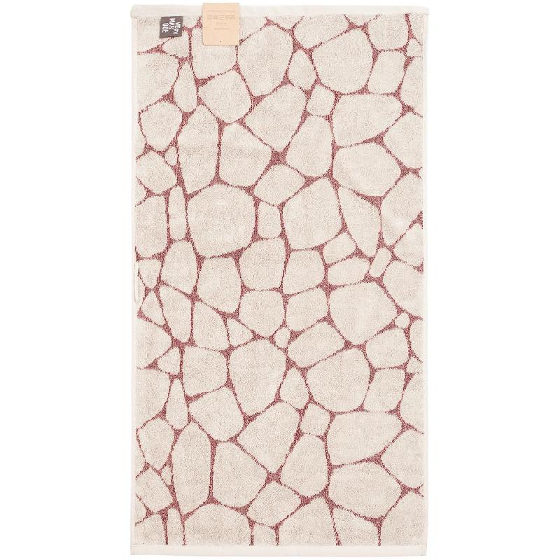 Полотенце Giraffe, малое, бежевое с бордовым 50х90 см