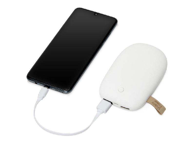 Универсальное зарядное устройство power bank в форме камня. 7800MAH. white