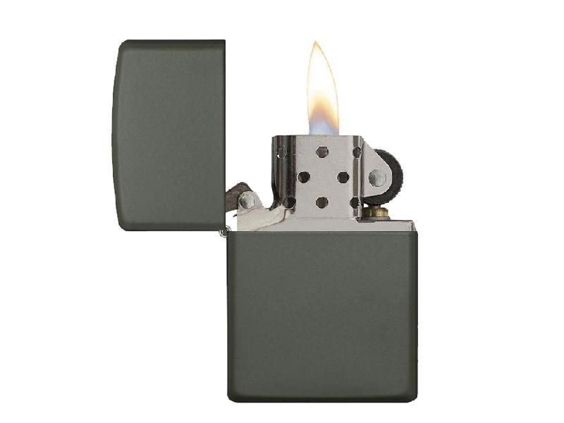 Зажигалка ZIPPO Classic с покрытием Green Matte, латунь/сталь, зелёная, матовая, 38x13x57 мм