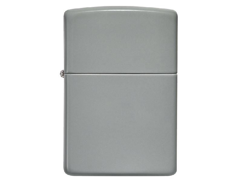 Зажигалка ZIPPO Classic с покрытием Flat Grey, латунь/сталь, серая, глянцевая, 38x13x57 мм