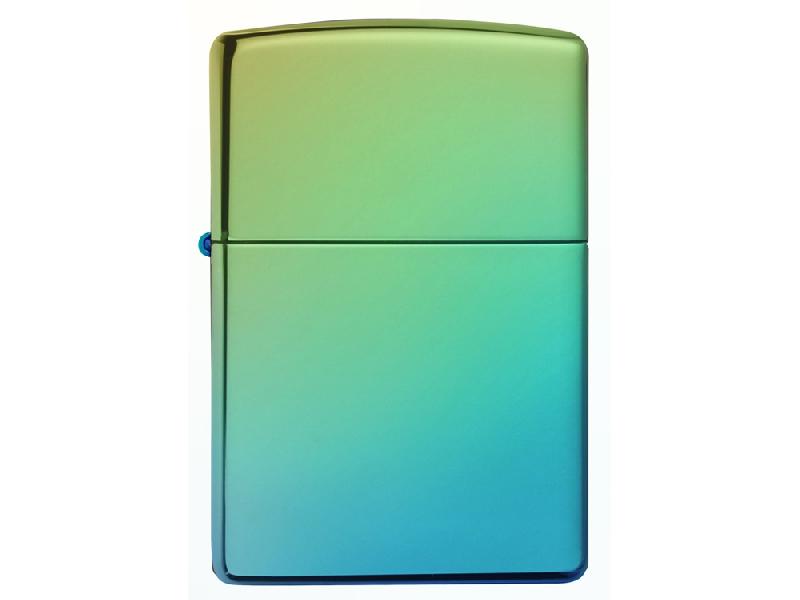 Зажигалка ZIPPO Classic с покрытием High Polish Teal, латунь/сталь, зелёная, глянцевая, 38x13x57 мм