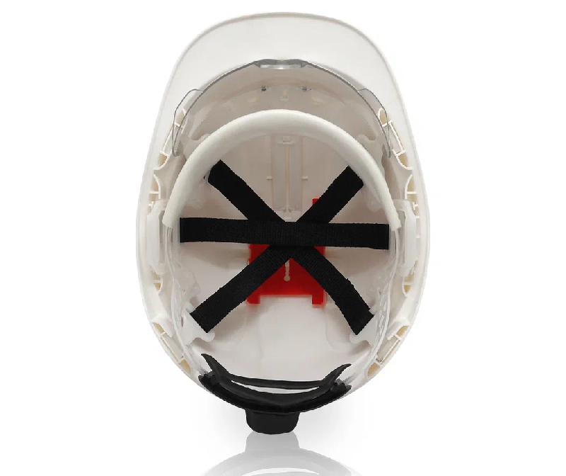 Каска защитная ЕЛАНПЛАСТ ФОРВАРД со встроенными очками оранжевая