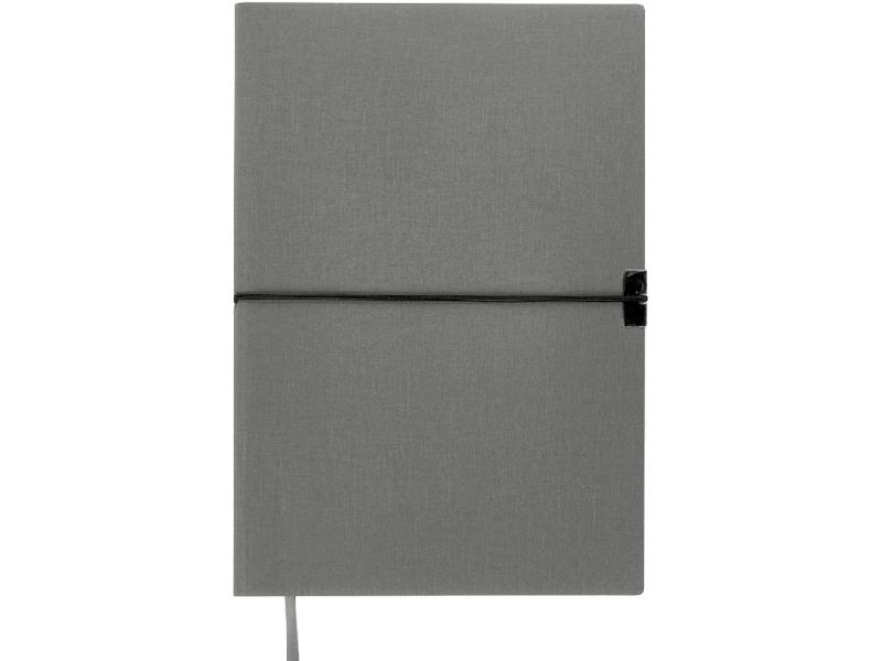 Блокнот Horizon с горизонтальной резинкой, гибкая обложка, 80 листов, серый