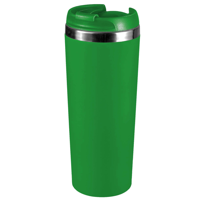 Термокружка KOMO SOFT COLOR 420мл. Зеленая с зеленой крышкой 6060.02