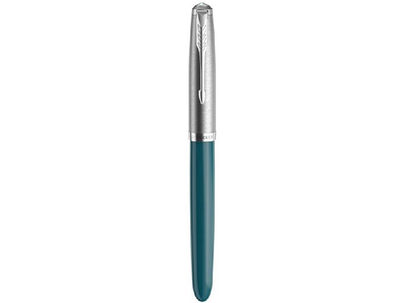 Перьевая ручка Parker 51 CORE TEAL BLUE CT, перо: F, цвет чернил: black, в подарочной упаковке.