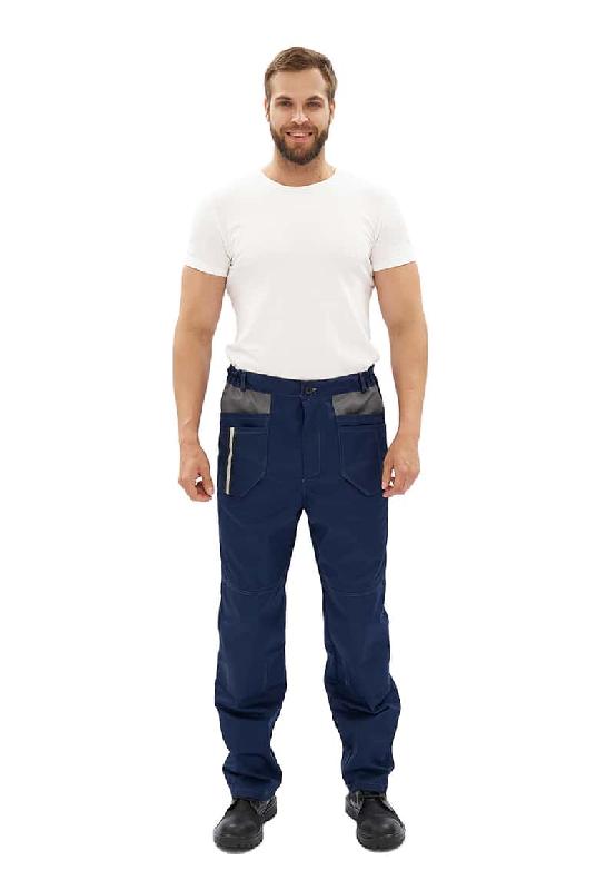 Костюм мужской "Оптимальный" летний с брюками т.синий/серый