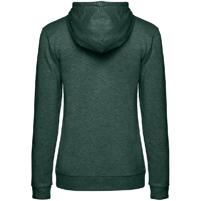 Толстовка с капюшоном женская Hoodie, темно-зеленый меланж