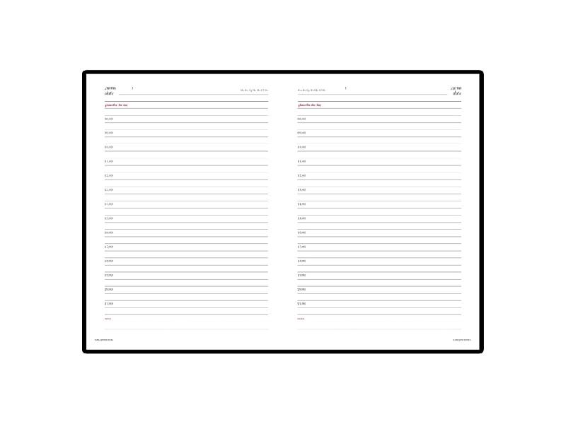 Ежедневник недатированный А6+ Sidney Nebraska, черный (золотой обрез)