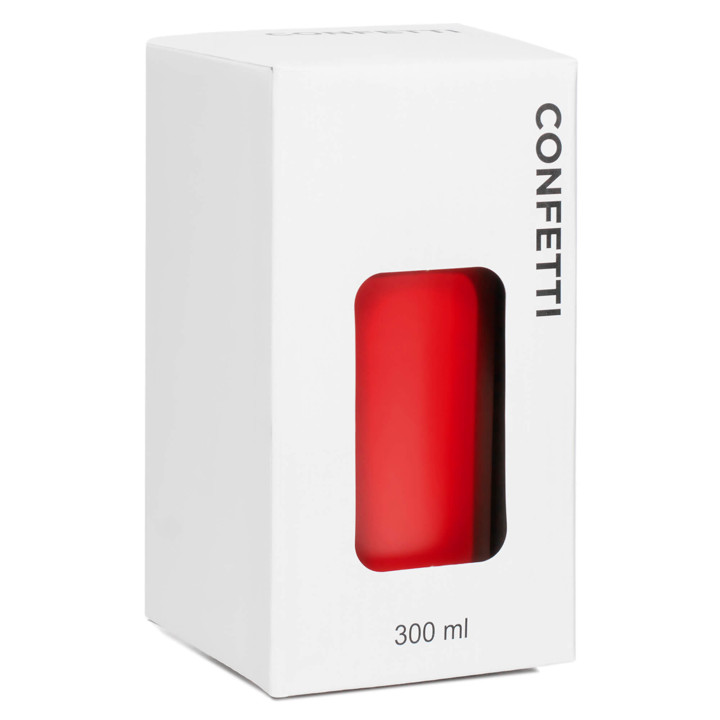 Термокружка CONFETTI 300мл. Красная металлик с черной крышкой 6020.03