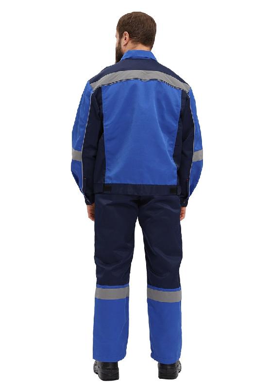 Костюм "РЕСПЕКТ" куртка/полукомб. цвет: ВАСИЛЕК/Т.СИНИЙ