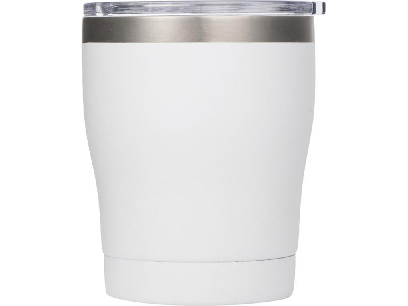 Вакуумная термокружка c керамическим покрытием Rodos, непротекаемая крышка, 350 мл, белый