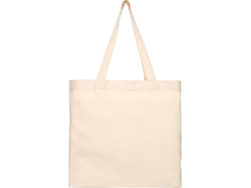 Эко-сумка Pheebs с клинчиком, изготовленная из переработанного хлопка, плотность 210 г/м2, natural