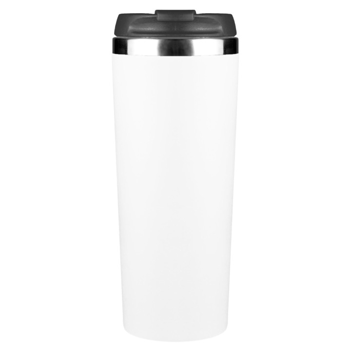 Термокружка KOMO WHITE 420мл. Белая с черной крышкой 6062.08