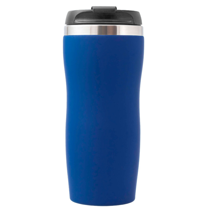 Термокружка SLIM SOFT 350мл. Темно-синяя с черной крышкой 6031.14