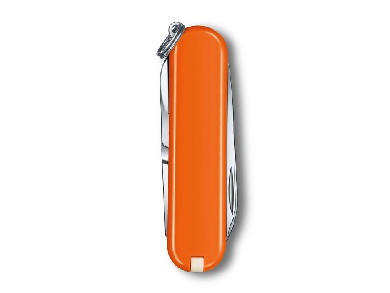 Нож-брелок VICTORINOX Classic SD Colors Mango Tango, 58 мм, 7 функций, оранжевый