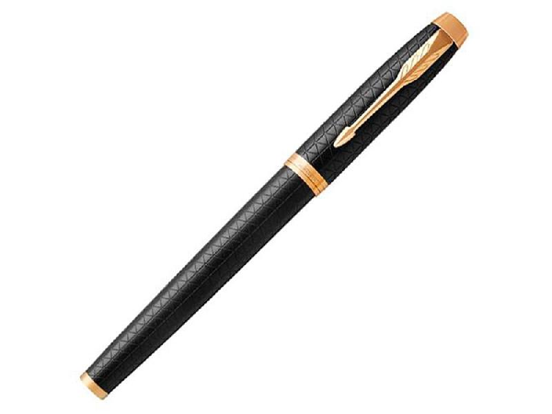 Перьевая ручка Parker IM Premium Black GT, перо: F, цвет чернил: blue, в подарочной упаковке.