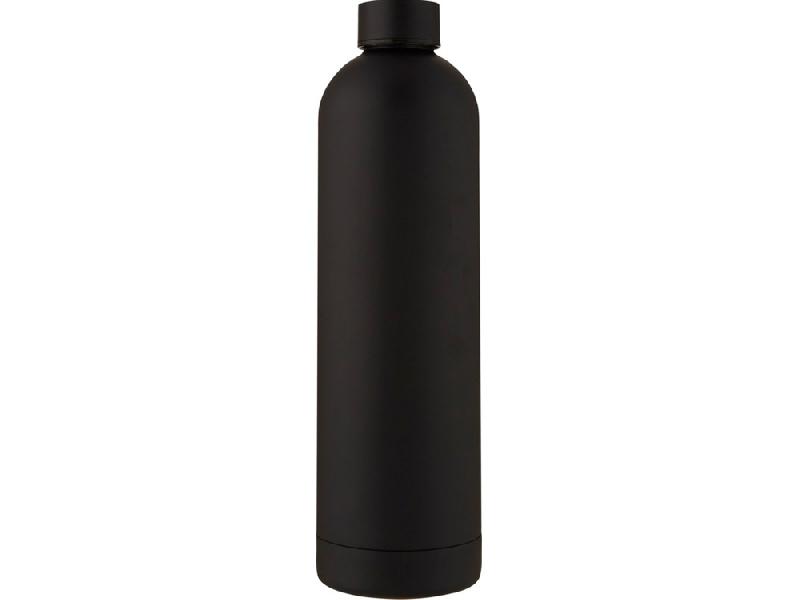 Spring Медная спортивная бутылка объемом 1 л с вакуумной изоляцией , черный