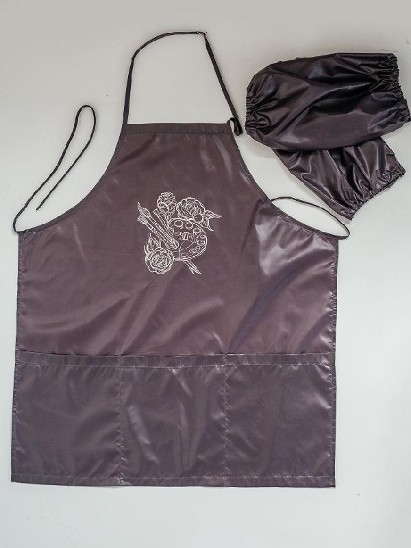 Фартук с нарукавниками MOGOTEX "Home Collection" (комплект) фиолетовый, модель 2053-0 (декор 120)