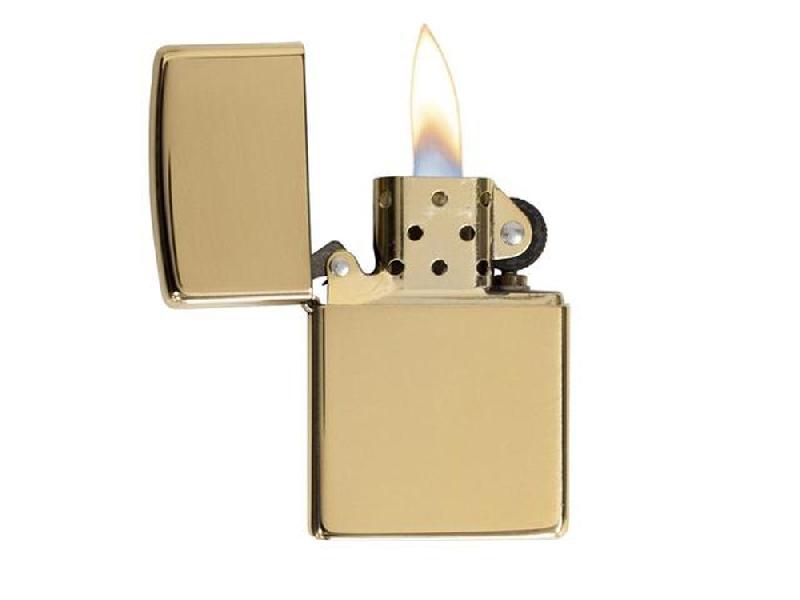 Зажигалка ZIPPO Classic с покрытием High Polish Brass, латунь/сталь, золотистая, 38x13x57 мм