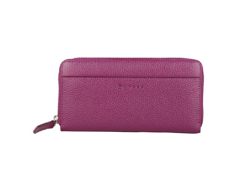 Кошелёк Cross Colors Plum, кожа наппа, фактурная, цвет сливовый