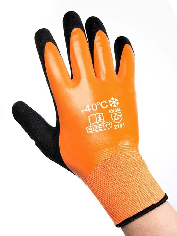 Перчатки зимние полиакриловые махровые с начесом Берта® Capsule с полным латексным покрытием (2131)