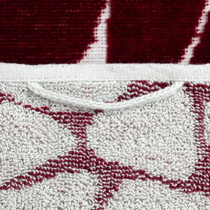 Полотенце Giraffe, малое, бежевое с бордовым 50х90 см