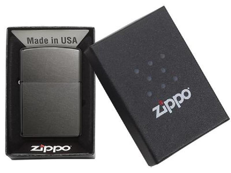 Зажигалка ZIPPO Classic с покрытием Gray Dusk , латунь/сталь, серая, матовая, 38x13x57 мм