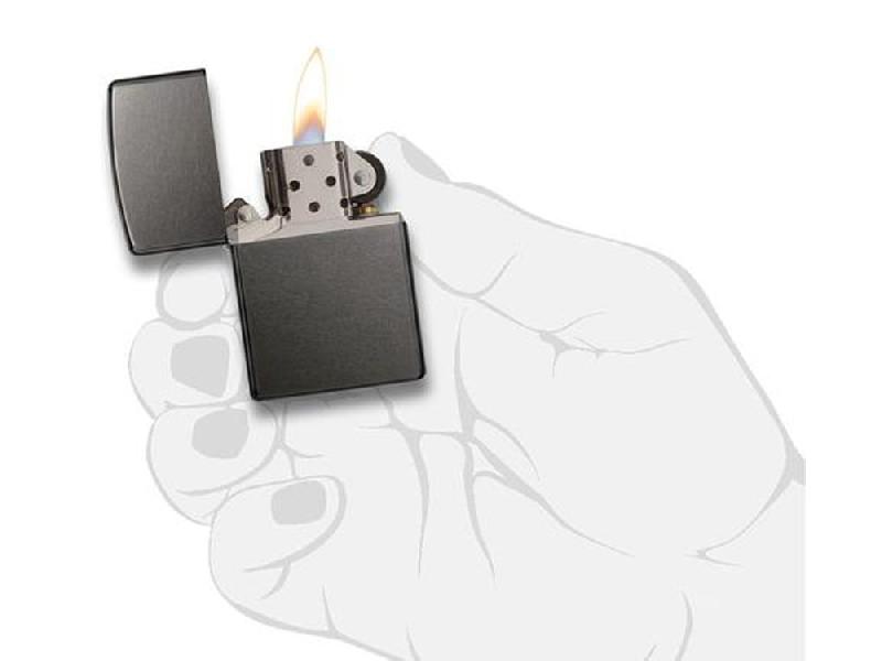 Зажигалка ZIPPO Classic с покрытием Gray Dusk , латунь/сталь, серая, матовая, 38x13x57 мм