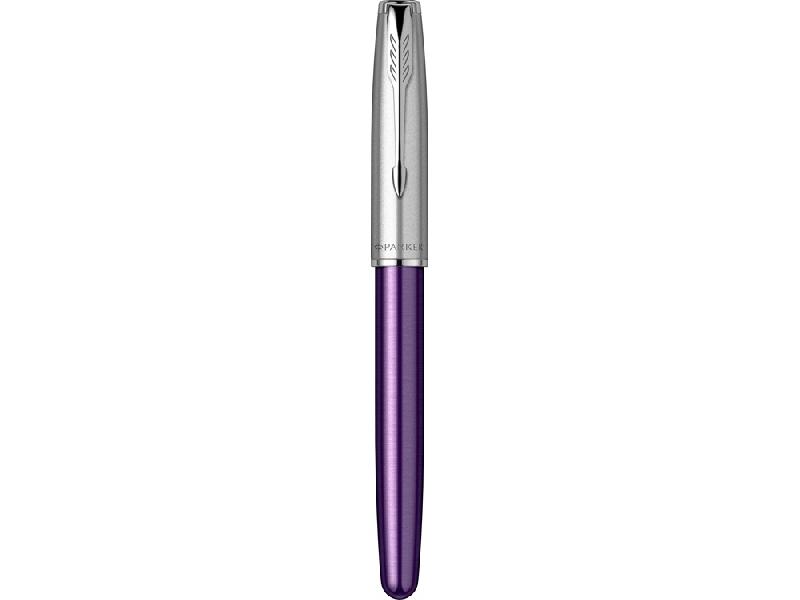Ручка-роллер Parker Sonnet Essentials Violet SB Steel CT, цвет чернил black, перо: F, в подарочной упаковке.
