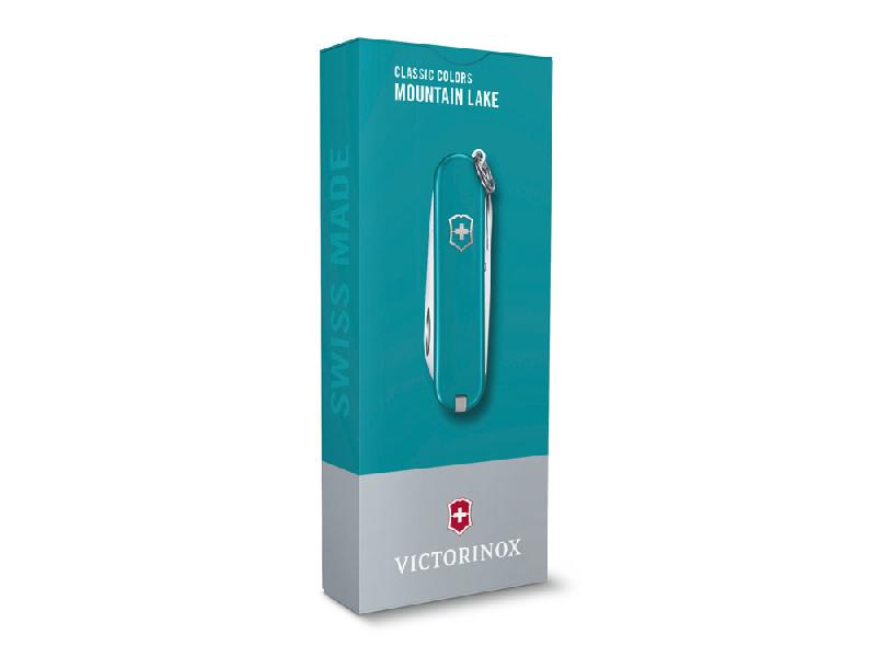 Нож-брелок VICTORINOX Classic SD Colors Mountain Lake, 58 мм, 7 функций, тёмно-бирюзовый