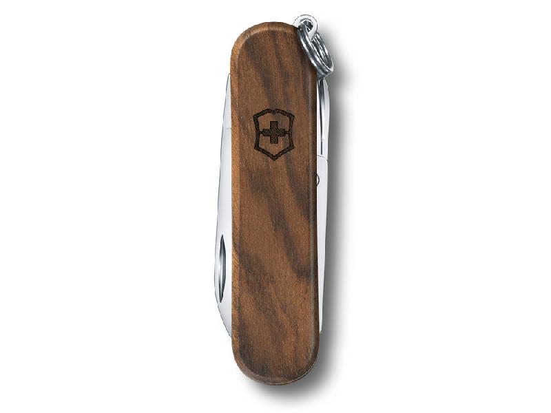 Нож-брелок VICTORINOX Classic SD, 58 мм, 5 функций, деревянная рукоять