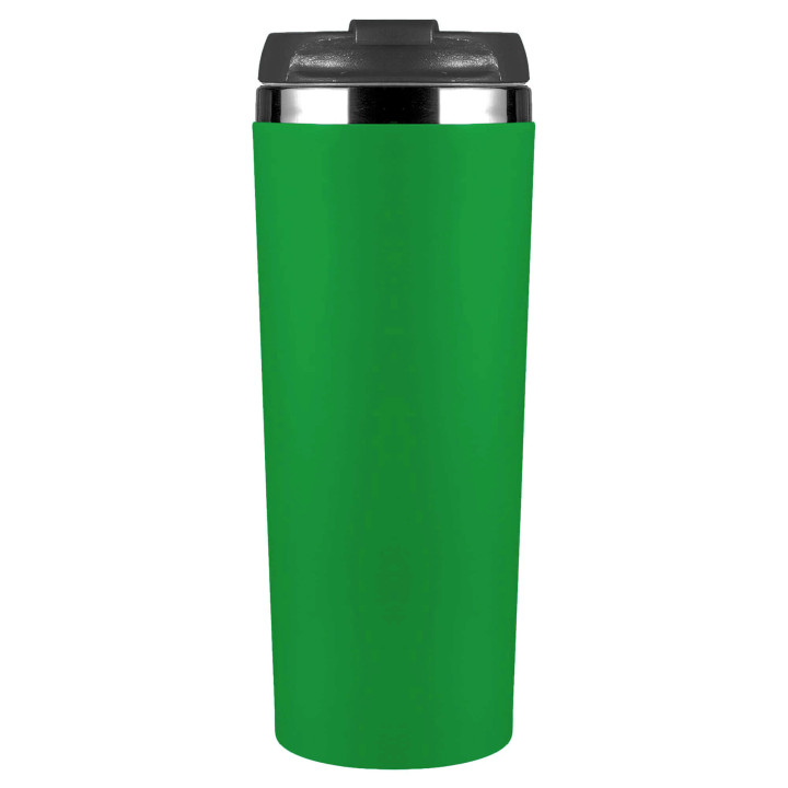 Термокружка KOMO SOFT 420мл. Зеленая с черной крышкой 6061.02