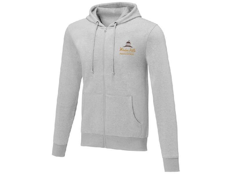 Мужская толстовка на молнии Theron, серый яркий