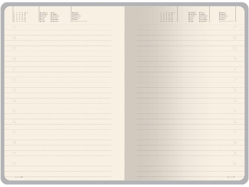 Ежедневник недатированный А5 Megapolis Nebraska, серый с серебристым обрезом