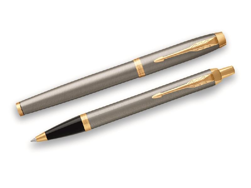 Набор Parker IM Core Brushed Metal GT: ручка шариковая, ручка роллер