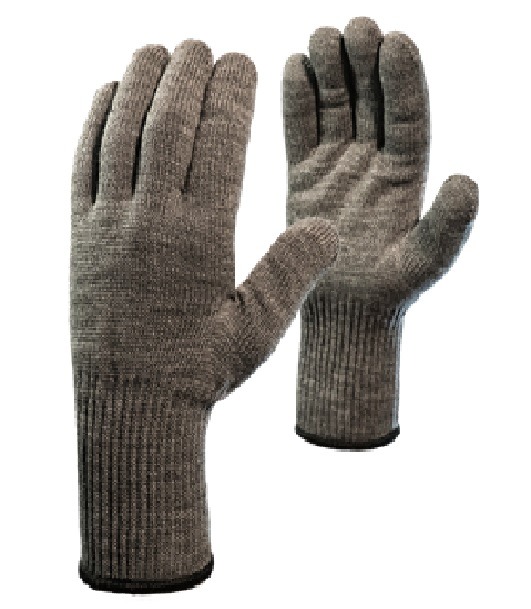 Перчатки шерстяные двойные (70% шерсть+30% акрил),  двойной оверлок
