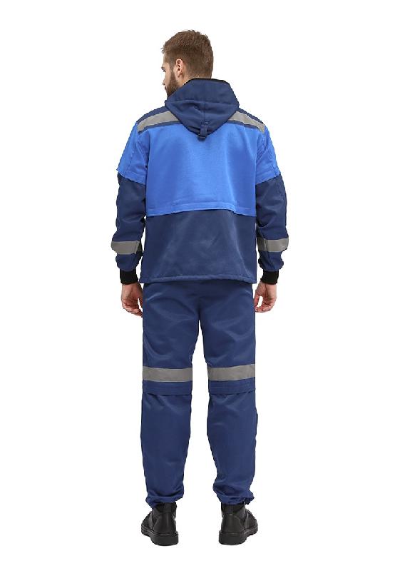 Костюм туристический  ПРТНЦФ с сеткой, цвет: т.синий/василек, ткань: Грета